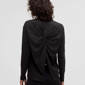 lululemon athletica Black Long Sleeve Twist Back Tee